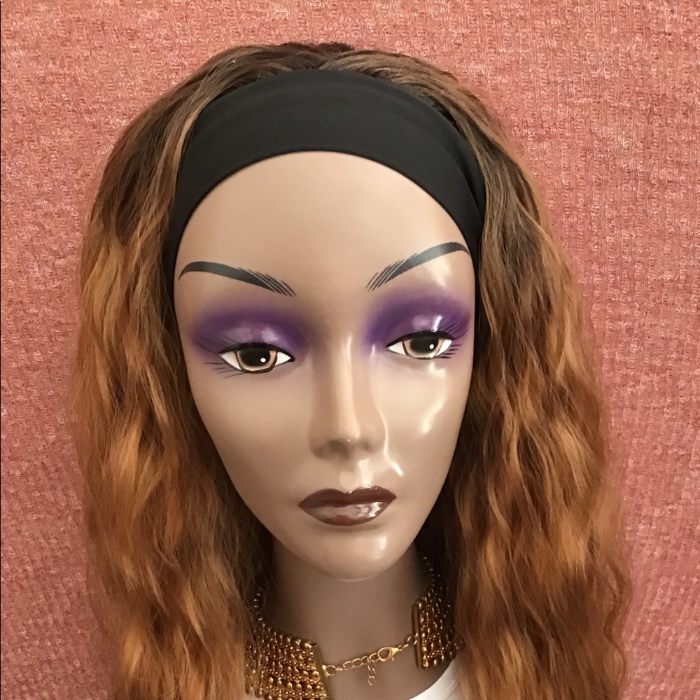 Clearance Curly Headband Wig Heat Resistant Synthetic Machine Made Any Occasion - Picture 3 of 3